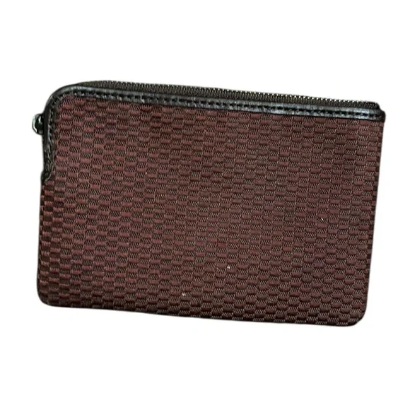 Coach Textured Brown and Floral Tan Wristlet Rehab Duo - Picture 3 of 11